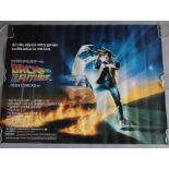 "Back to the Future" (1985) 1st release rolled condition original British quad film poster with
