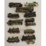 OO gauge: 9 metal-bodied locos and one plastic kit-built example.