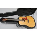 Taylor electro-acoustic guitar model 210 serial number 20040709202 with mahogany back and sides