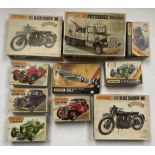 10x Matchbox model kits all automotive and racing related. All appear complete and unassembled but