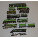 OO gauge: 9 assorted Hornby locomotives.