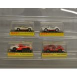 4x boxed Dinky Toys including 2x #503 Porsche Carrera 6 models, #216 Dino Ferrari and #187 De