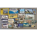 EX DEALER STOCK: 23x assorted model kits including Collect-Aire, Pavla, Hasegawa, condor etc. All