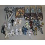 A quantity of Halo and Star Wars figures including boxed examples.