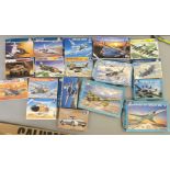 EX DEALER STOCK: 18x Italieri model kits including 1:72 and 1:48 scale examples, mostly aviation