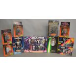 A mixed lot of boxed Star Wars figures including bootleg star wars style figures (10)