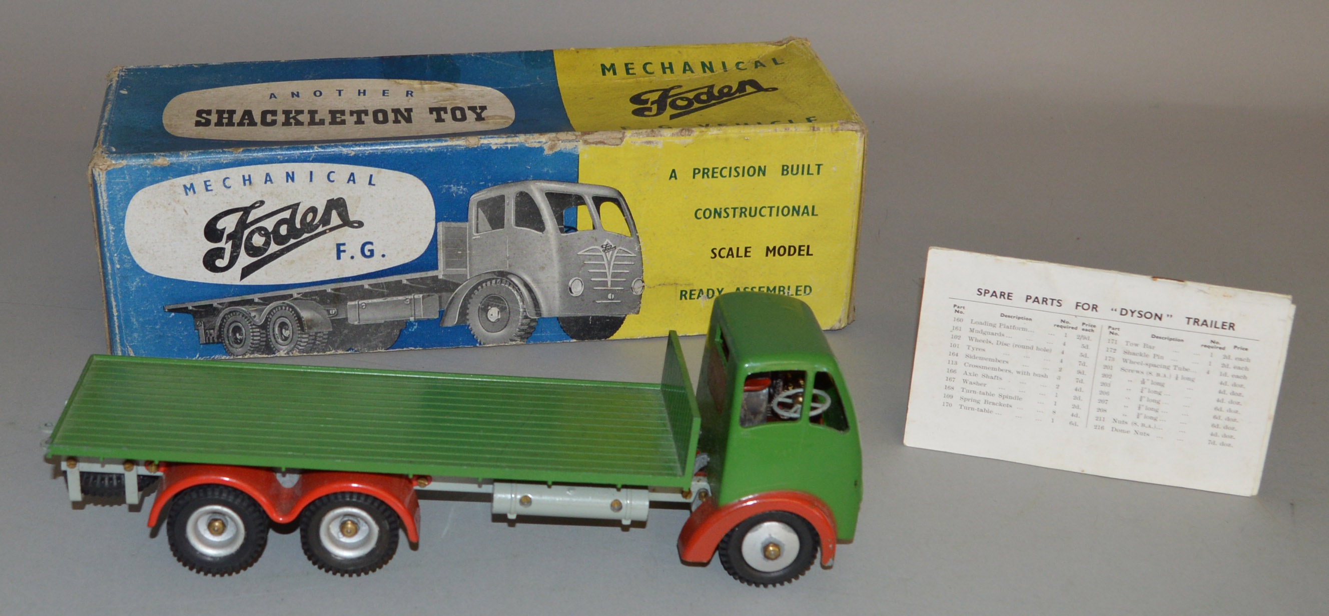 A Shackleton Foden F. G. Vehicle in green with red wheel arches. With box and instructions. - Image 2 of 4