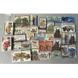 EX DEALER STOCK: 34x Tamiya model kits and figure sets, mostly military related. All appear complete