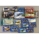 EX DEALER STOCK: 17x Revell model kits including aviation, naval and automotive examples. All appear