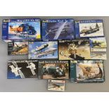 EX DEALER STOCK: 12x Revell model kits including 1:100, 1:32 and 1:24 scale examples. All appear