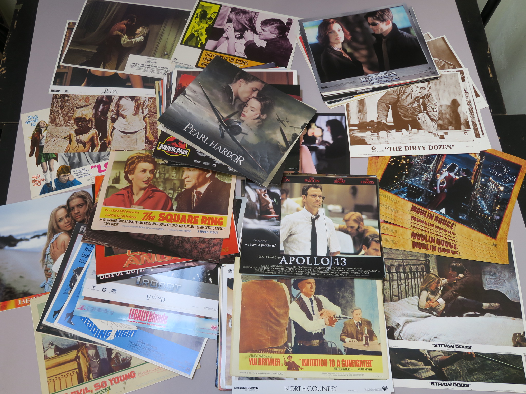 Various collection of approximately 220 11 x 14 inch lobby cards including Straw Dogs x2, Lola,