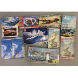 EX DEALER STOCK: 11x large Airfix kits. All appear complete and un-assembled, but not checked in