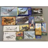 EX DEALER STOCK: 17x assorted model kits including examples by Roden, Glencoe and MPM etc. All