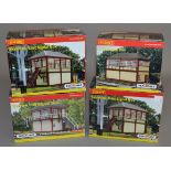 OO Gauge. 4 boxed Signal Box models from the Hornby 'Skaledale' range including R.9725 LMS, R.9534 B