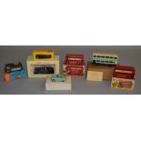 A mixed lot of boxed diecast models including a Morestone Double Decker Bus, a Lonestar