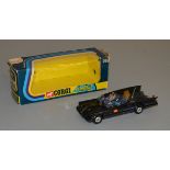 Corgi Toys #267 Batmobile, with box and display plinth.