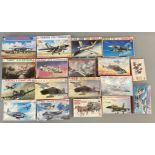 EX DEALER STOCK: 18x ESCI model kits including figure sets and aviation examples. All appear