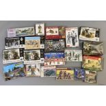 EX DEALER STOCK: 20x assorted model kits including MiniArt, Master Box, Faller etc. All appear