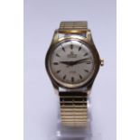 A 1950's gents Roamer Roto Power Automatic gold plated wristwatch, small mark on dial, in good