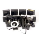 Set of Metz 60-40 Hammerhead Flash Units, Batteries & Cables etc.