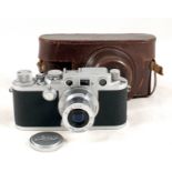 Leica IIIf with Elmar 5cm Lens.