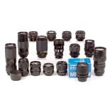 A Good Group of Fujica, Chinon & Other M42 Screw Mount Lenses.