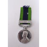 An India General Service medal (GSA) with Afghanistan N.W.F clasp to 'GNR C.NORTHEY R.A'