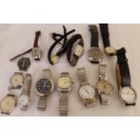 A quantity of wristwatches to include Tisot Sideral Automatic fiberglass gents wristwatch(ticks &