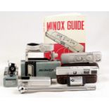 Group of Minox Sub Miniature Cameras & Accessories.