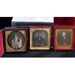 Three Daguerreotypes of Wealthy Gentlemen.