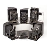 Group of Contessa Nettel Plate Cameras, Smaller Models.