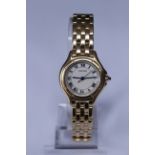CARTIER - A ladies 18ct yellow gold Cartier Cougar quartz wristwatch, model 887906, in very good