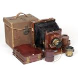 Thornton Pickard Ruby Half Plate Field Camera.