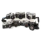 Group of Pentax Cameras & Lenses.