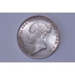 1864 Queen Victoria silver sixpence, die no 38 - almost uncirculated