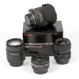 Group of Nikon AF Lenses.