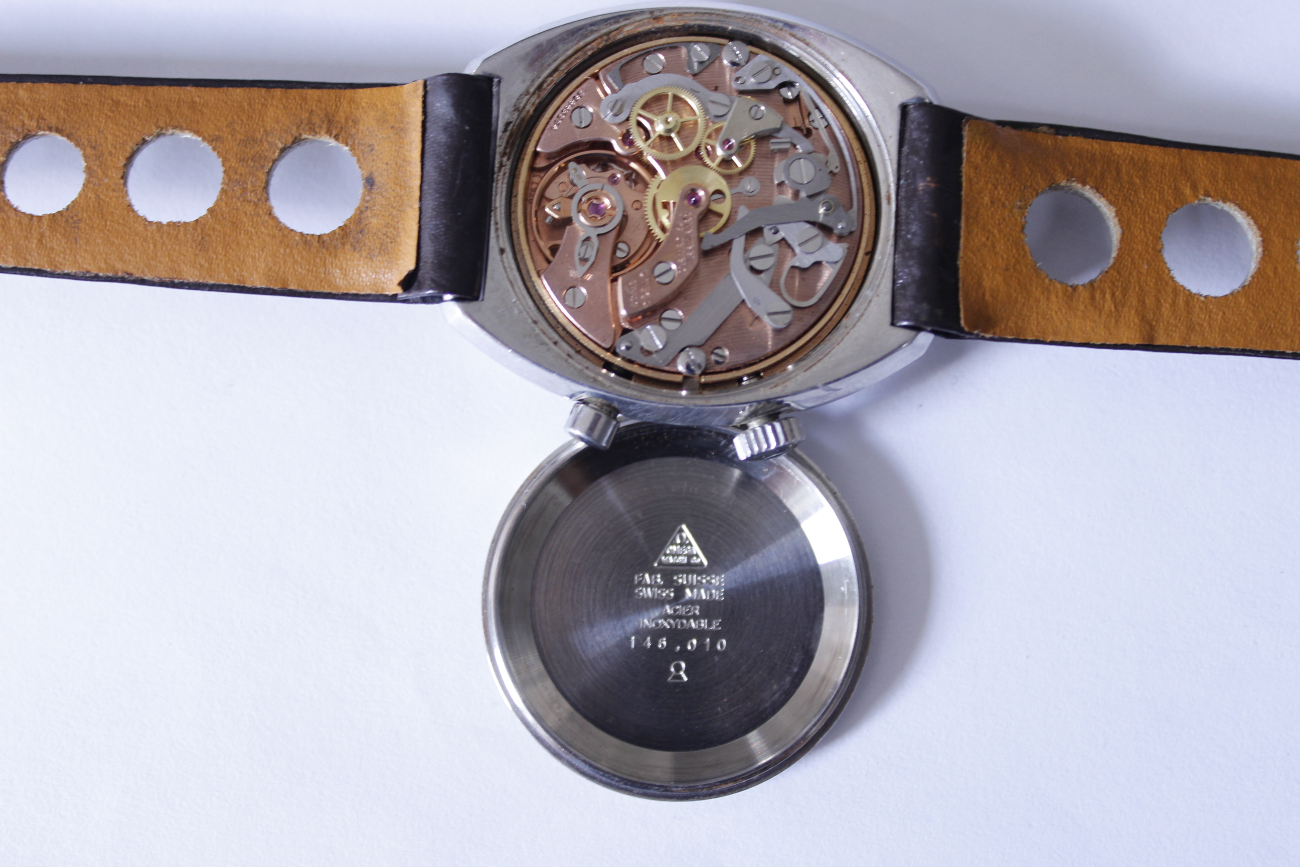 OMEGA - A 1969 Omega Chronostop mechanical gents wristwatch, stop function working correctly, with - Image 2 of 3