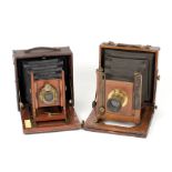 Two Half Plate Cameras, Houghton's Folding Victo & Taylor's 'The Initial'.
