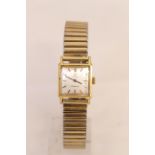OMEGA - A ladies 1966 Omega Ladymatic gold plated Automatic wristwatch, 24 jewel movement numbered