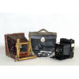 Palmos Focal Plane Camera Outfit & a Cusworth's Imperial Half Plate Field Camera.