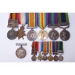 A group of six medals to '2-LT to MAJOR C.R.F.SEYMOUR' comprising of QSA 2nd HAMPSHIRE REGT (