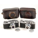 Two Soviet FED Leica Copies.