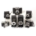 A Good Group of Vintage Cameras, to inc Agfa Record III, Ensign Selfix 820 & 16-20 etc.