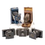 Rare Blue Ensign Coronet Folding Camera & Others.