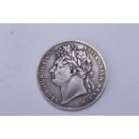 1823 George IV silver Half Crown second reverse - VF