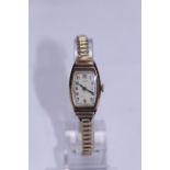 ROLEX - A 1930's 9ct Ladies Rolex mechanical wristwatch H/M Birmingham 1938, the dial with slight