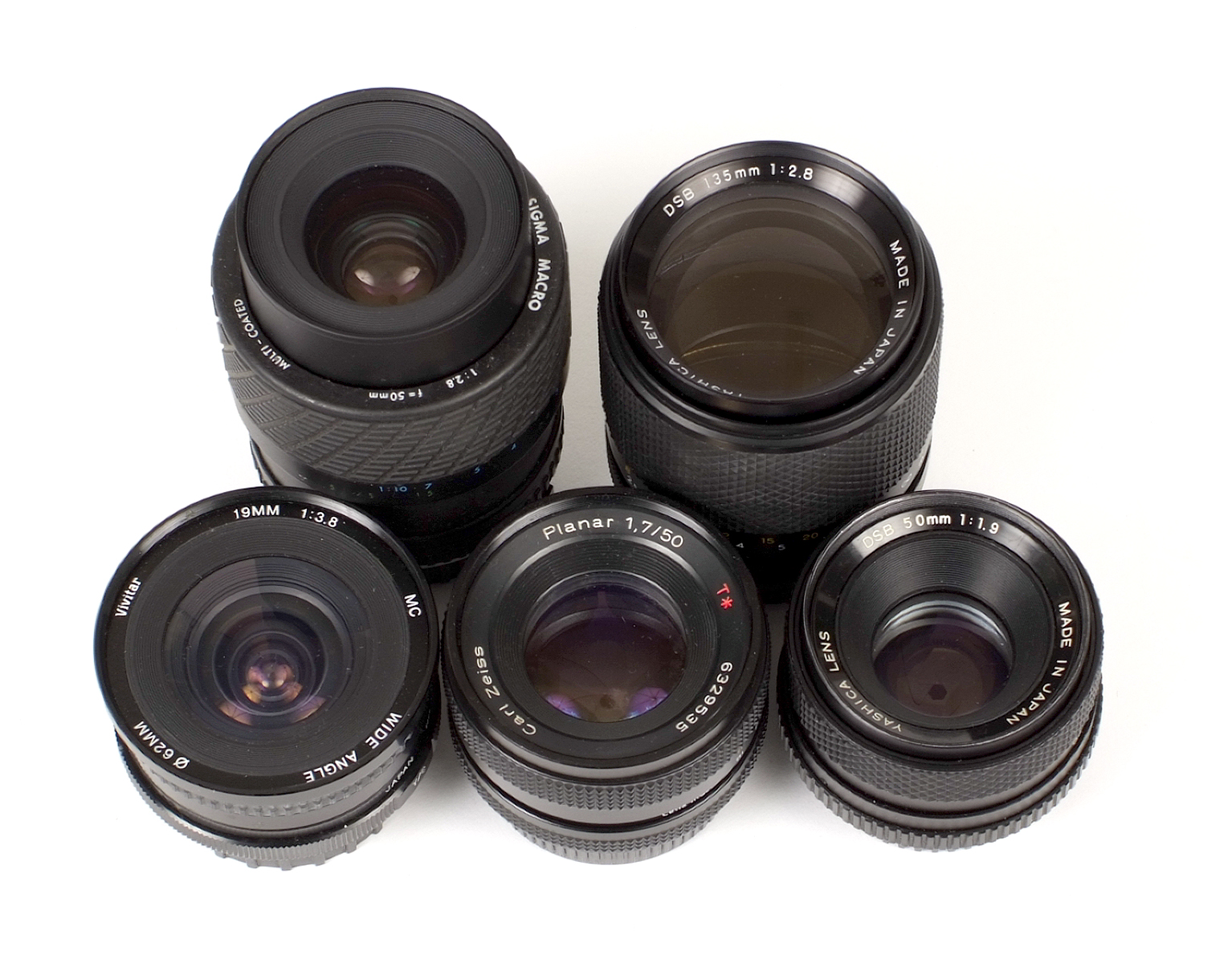 Group of Contax/Yashica Lenses, inc Vivitar 19mm. - Image 2 of 4