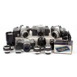 Group of Topcon Cameras, Lenses & Close-up Accessories.