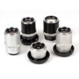 A Good Group of Zeiss Ikon Contarex Lenses.