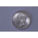 1864 Queen Victoria silver sixpence, die no 31 - almost uncirculated
